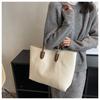 Retro Large Capacity Faux Leather Tote Bag for Women, Vintage Style Work Shoulder Handbag, Street Chic Commuter Purse