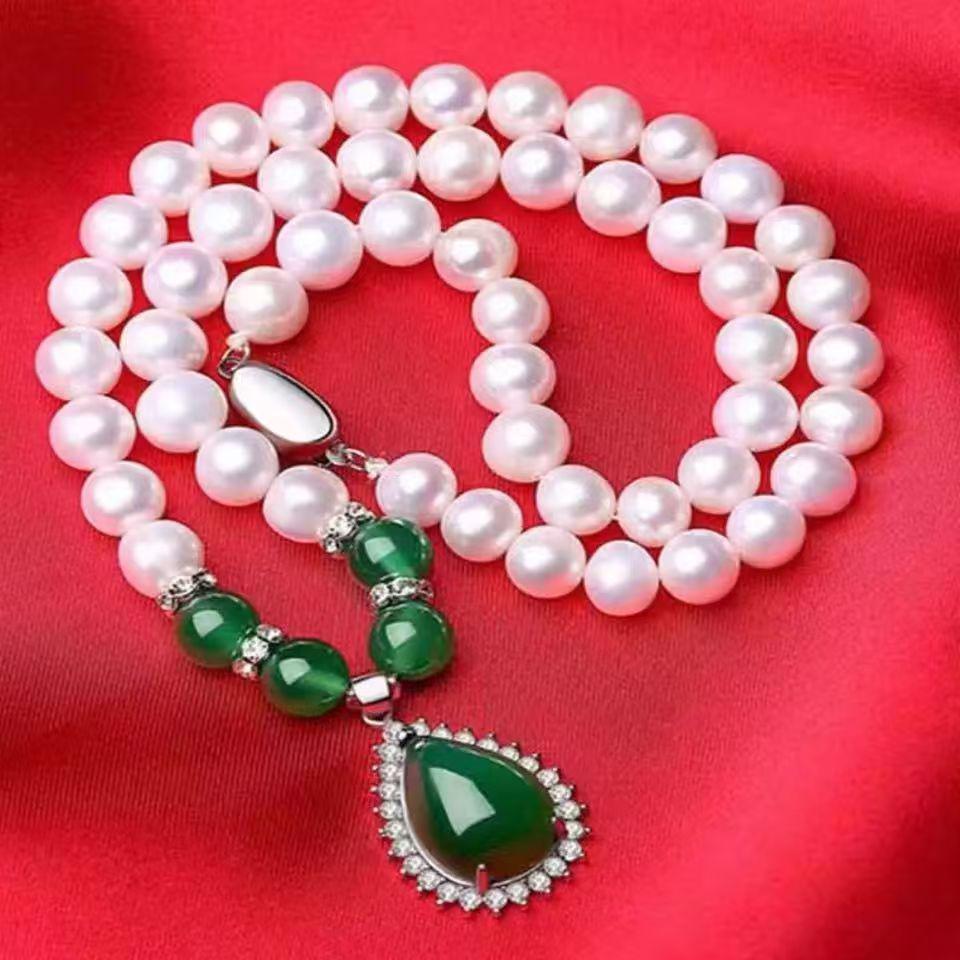 

Новый стиль: Набор колье с кружевом, стразами, изумрудом и жемчугом - Унисекс, Сплав, Идеальный Подарок