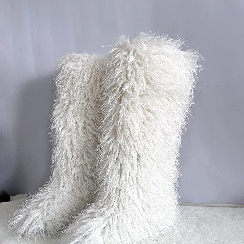 Women`s winter imitation fur beach wool