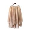 2025 Spring/Summer Artistic Fairy Hand-Painted Cotton Linen Irregular Double-Layer Skirt for Women