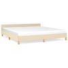 Vidaxl Bed Frame Without Mattress, Cream, 160X200 Cm, Upholstered