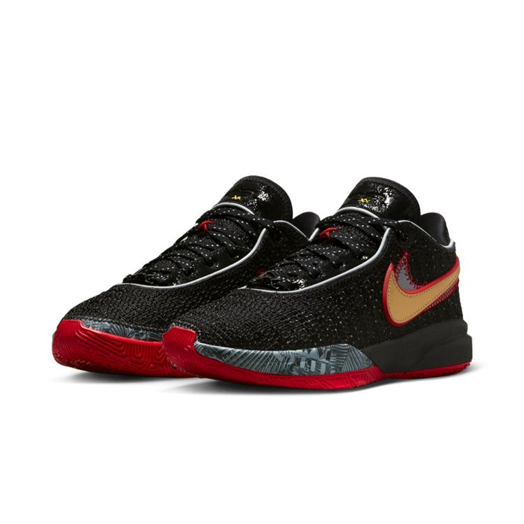 New Nike LeBron 20 Black University Red GS DQ8651-001