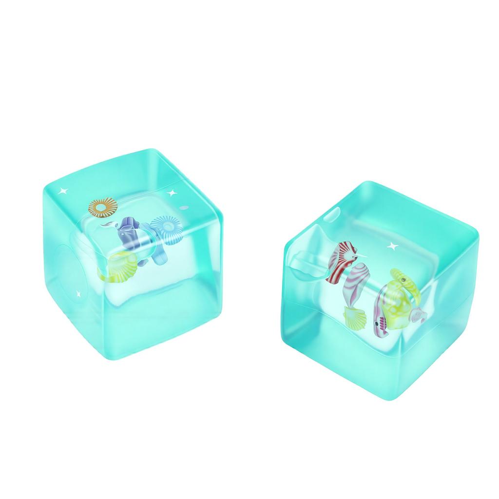 2pcs  s Stress  s with Floating Seashells Snowflakes Ocean Theme Stress Relief   for Adults