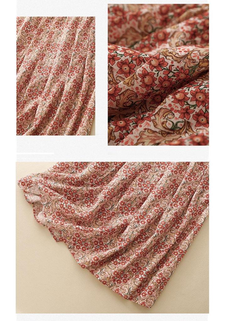Summer 2025 Plus Size Casual Loose Printed Skirt