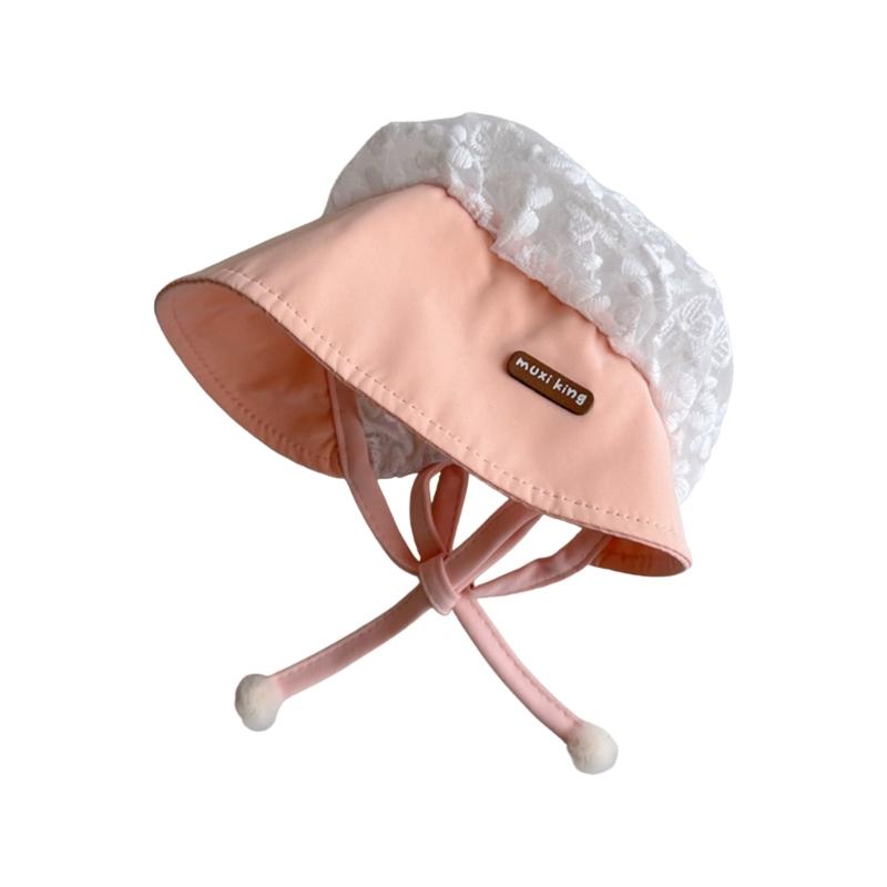 Cute Girls Fetal Caps for Infants Lovely Baby Fisherman Hat Lace Printed Bonnet for Indoor Outdoor Activities