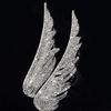 Vintage Inspired Crystals Feather Brooch Fashion Accessory for Women Day To Night Outfits Party Wedding