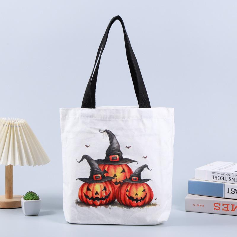 Cross-border halloween easter holiday party cotton bag christmas party ghost festival candy shopping bag canvas bag