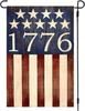 1776 USA Patriotic Garden Ag 12x18 Inch Double Sided Rustic Stars and Stripes Red White Blue Heavy Duty Polyester Outdoor YYQ