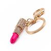 Lipstick Keyring Pendant, Rhinestone Ornament Bag   Keychain for Women Exquisite Design with Alloy and Rhinestone Materials  Gifts for All