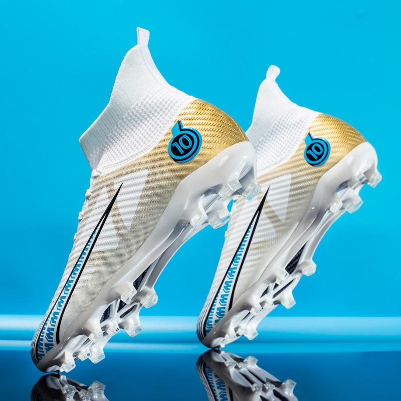 Football Shoes Men's High Top AG Long Nails Lawn TF Shredded Nails Youth Student Adult Game Training Sneakers