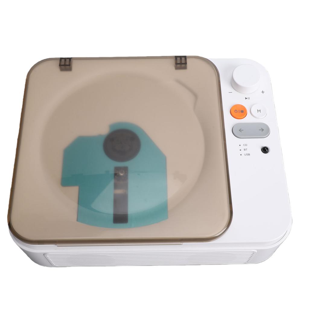 Bluetooth CD Player Dual Speaker Retro Portable CD Player with USB AUX Remote Control Headphone Jack for Home