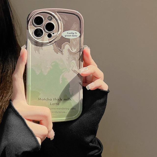 

Чехол-подставка для зеленого кофе Matcha Art Ins, чехол для телефона Iphone 13 Promax 12 11 14 Pro Max, защитный силиконовый мягкий чехол, капа for iphone 11