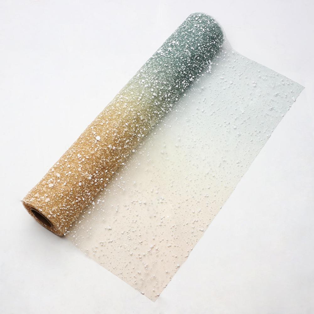 Gradient Snow Dot Yarn Mesh Paper 50cm Wide Hollow Net Florist Wrap Supplies Irregular Mesh Snowflake Yarn Flower Wrapping Paper