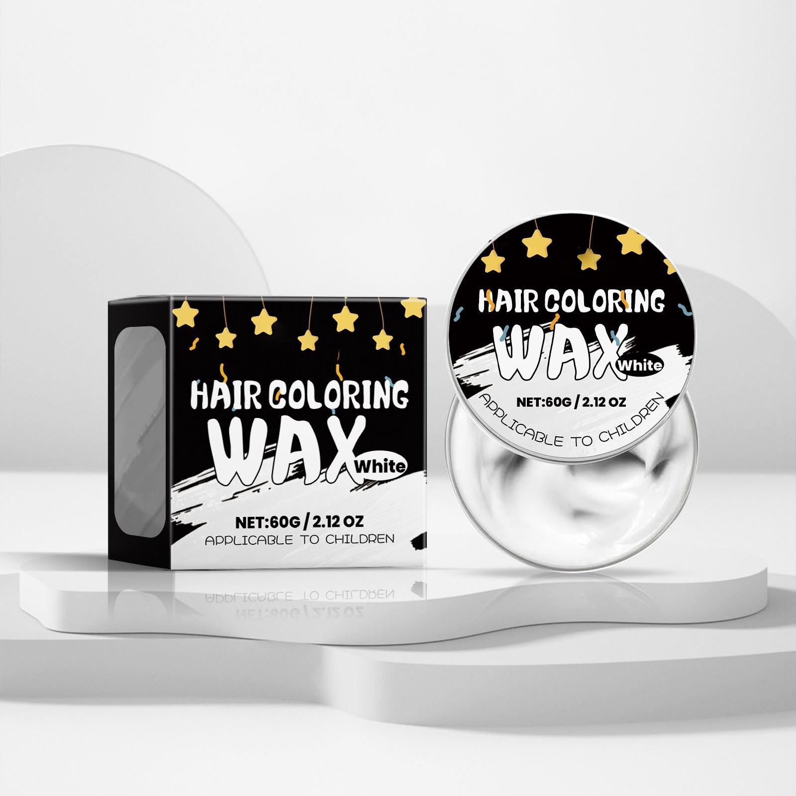 

Детский воск для волос, временный воск для волос, натуральная окраска для причесок, для мужчин и женщин, для вечеринок, косплея, 60 г One Size белый