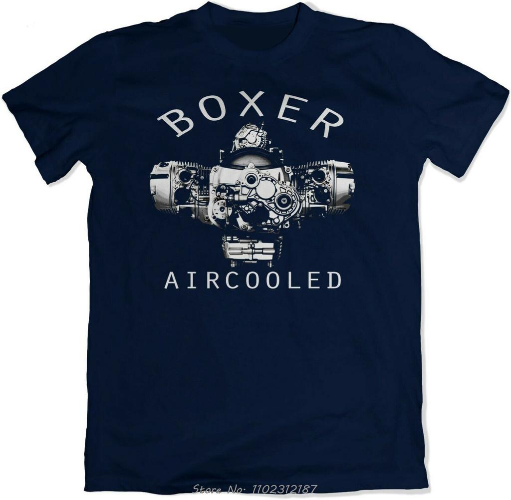 Boxer Motorcycle Aircooled Engine T-shirt Men Summer Short Sleeve Fashion Oversized Tshirt Cotton T Shirt Hip Hop Streetwear