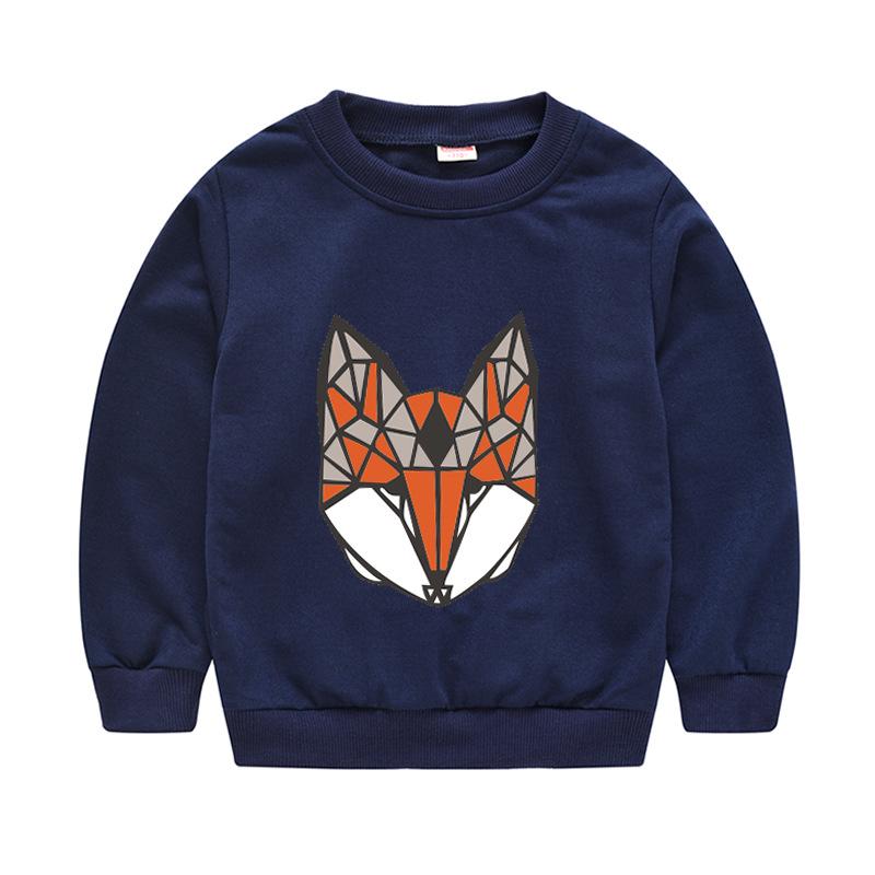 Children's Children's New Year Red Pullover Sweater Baby Cute Cartoon Avatar Round Neck Bottoming Shirt Tops