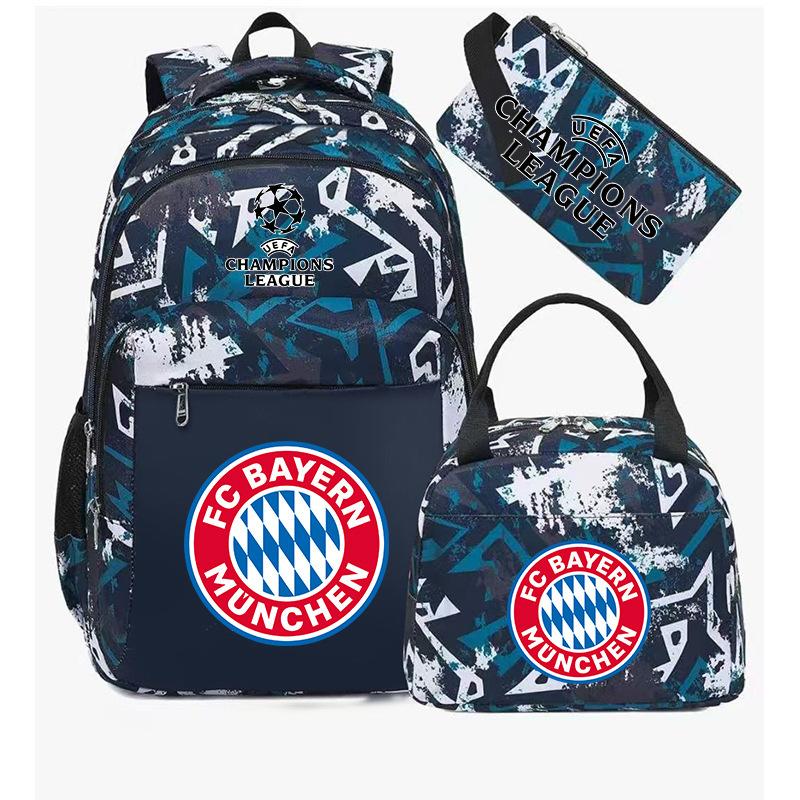 3-teiliges Schulrucksack-Set für Schüler Große Kapazität Oxford-Stoff Schultasche mit Schultergurt und Federmäppchen