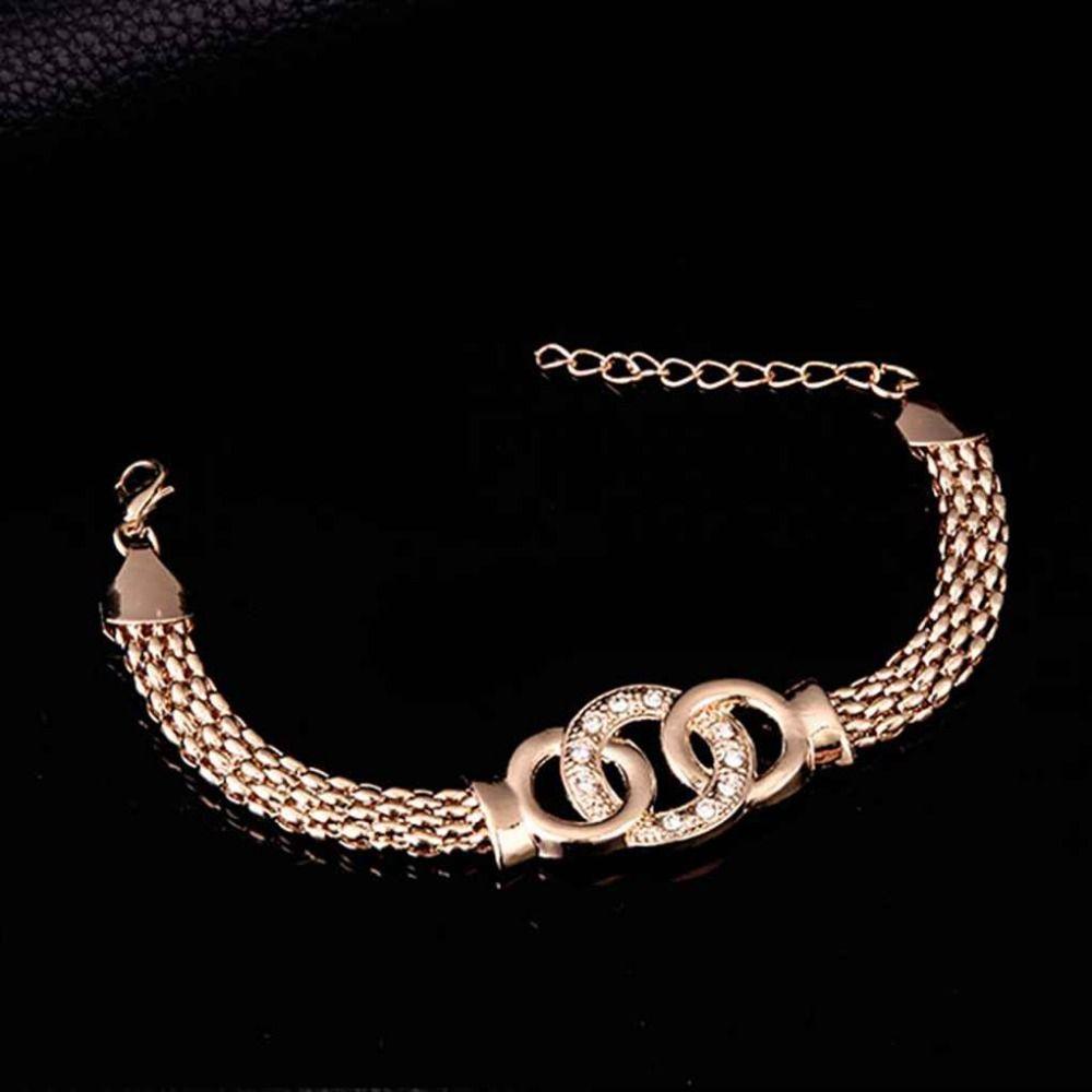 Crystal Rhinestone Jewelry Set Exaggerated Ring Temperament Necklace Earrings Set Banquet