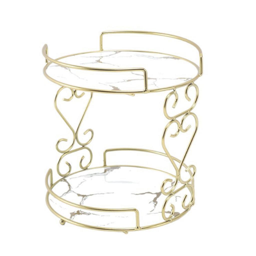 Cosmetic Storage Rack 2 Tier Makeup Organizer Shelf Bathroom Vanity Tray Jewelry Stand for Perfumes