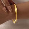 Stainless Steel Wrist Bracelet Golden Simple Dainty Irregular Geometric Opening Bangle Minimalist Women Jewelry for Mother's Day