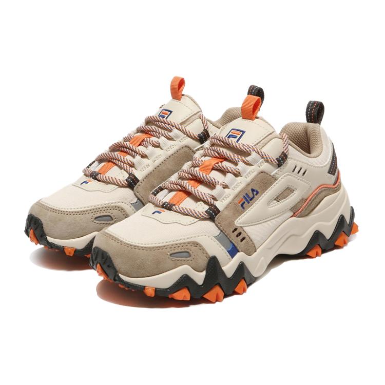 FILA Oakment Tr Fabric Low top Casual Shoes Unisex Khaki Korean Style 1JM00801D_928