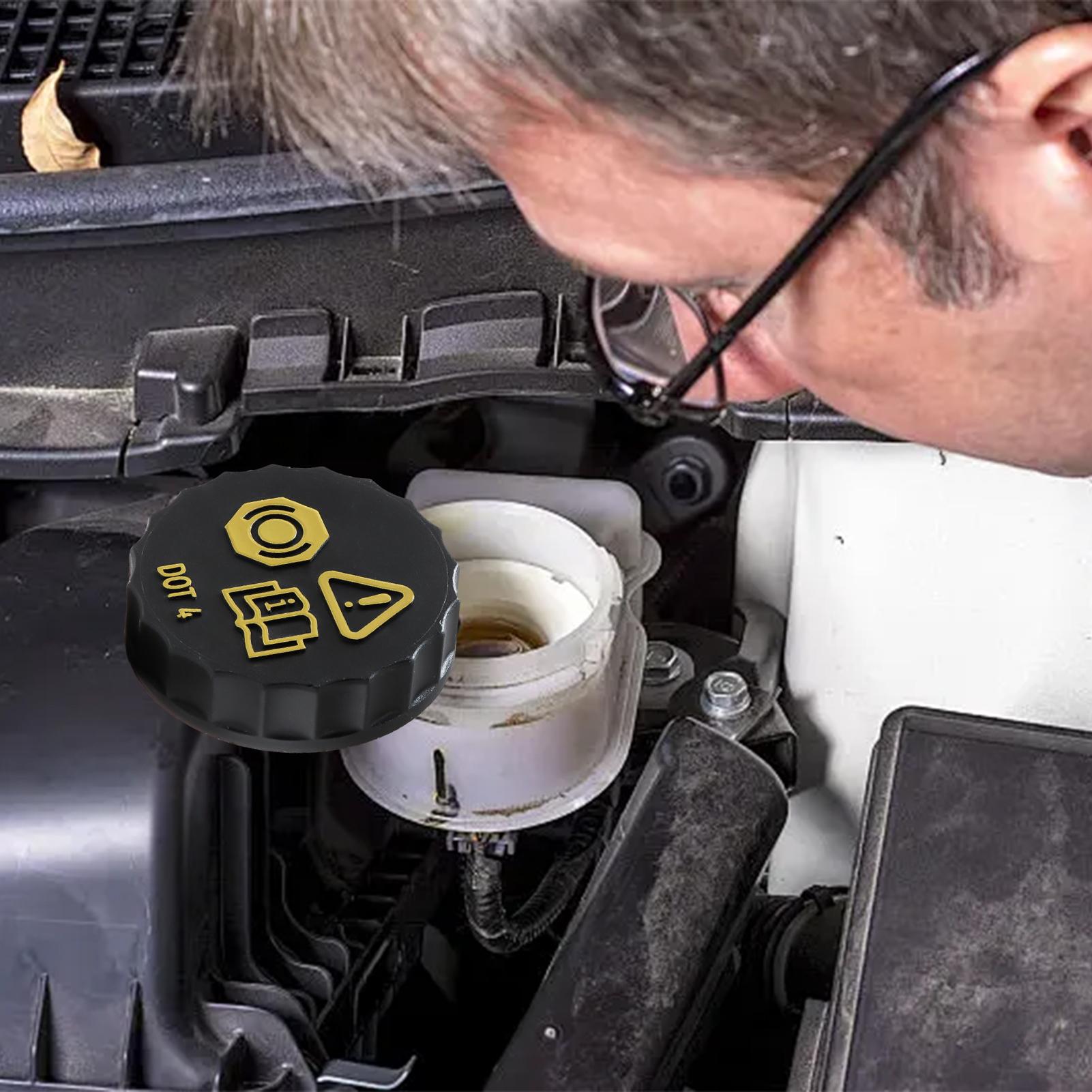 

Double-Layer Brake Fluid Cap Dustproof Cover Master Cylinder Cap for Travel Adventure Vehicles Motorcycle Automotive Repair CN