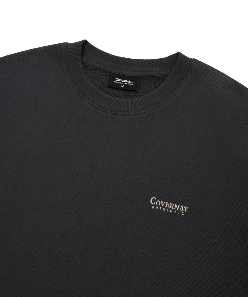 COVERNAT Small Authentic Logo Sweatshirt Charcoal