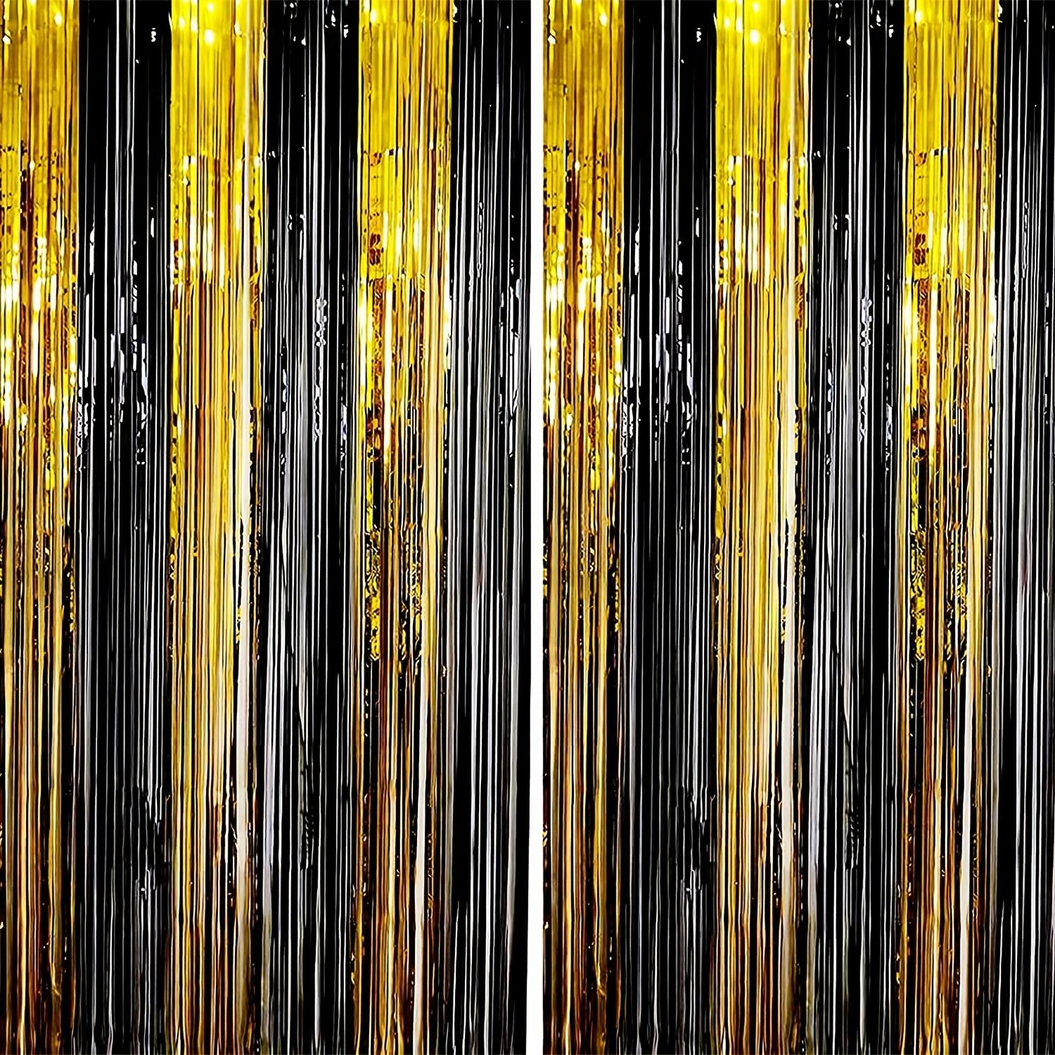 

200 см черная золотая блестящая лента с кисточками праздничное украшение для вечеринки ослепительный занавес от дождя свадебная кисточка уличный фон стена