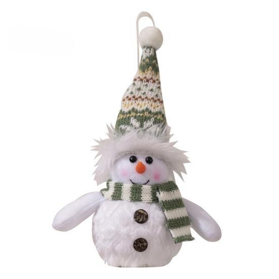 

Снеговик Рождественское украшение светящаяся плюшевая кукла снеговик ночник на батарейках фигурка снеговика для рождественских подарков настольный декор зелёный