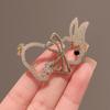 Zircon-encrusted Crystal Bowknot Cute Rabbit All-matched Brooch Fashion Temperament Corsage Pin Clothing Accessory