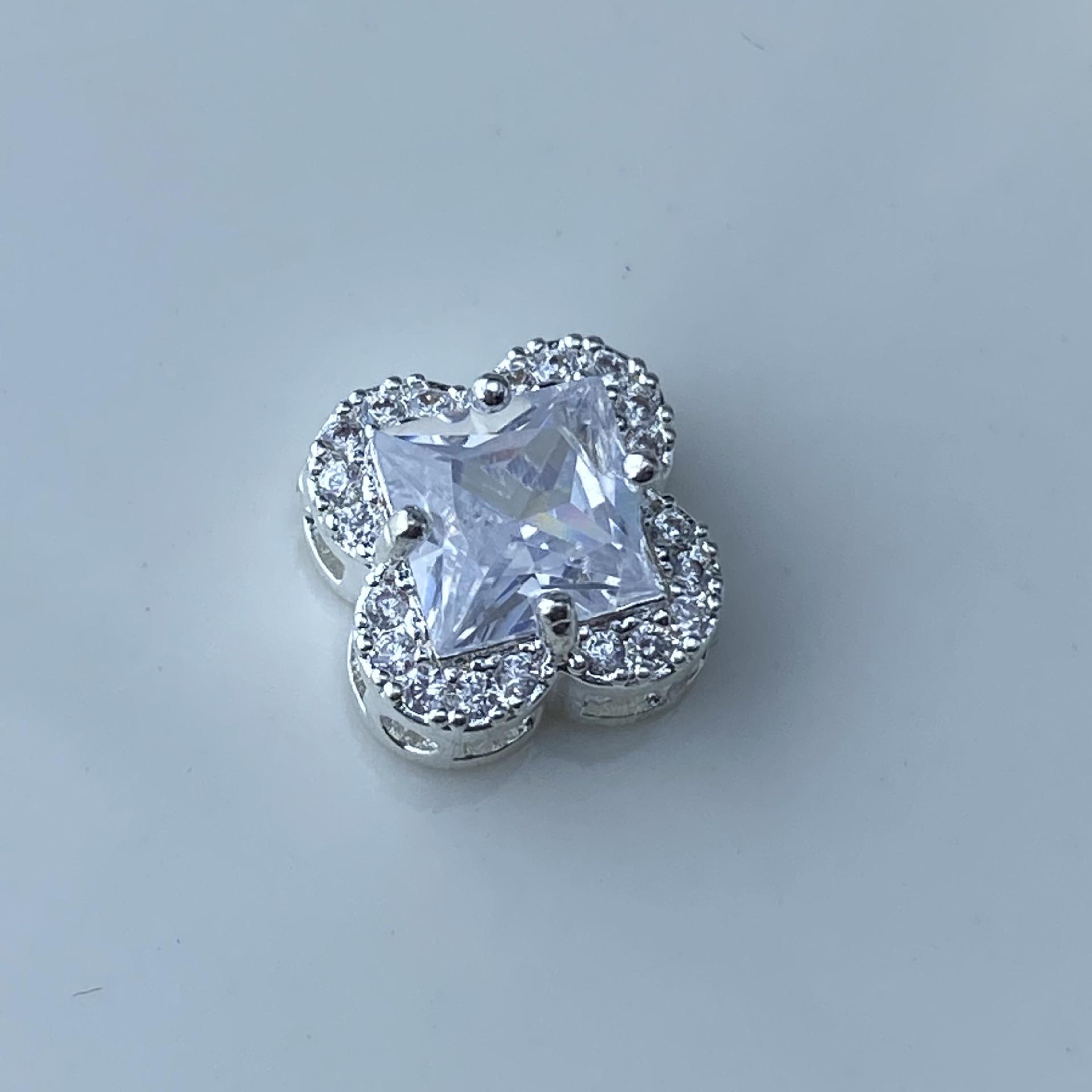 Rhinestone Four-Leaf Clover Bowknot Jewelry Beads & Spacers