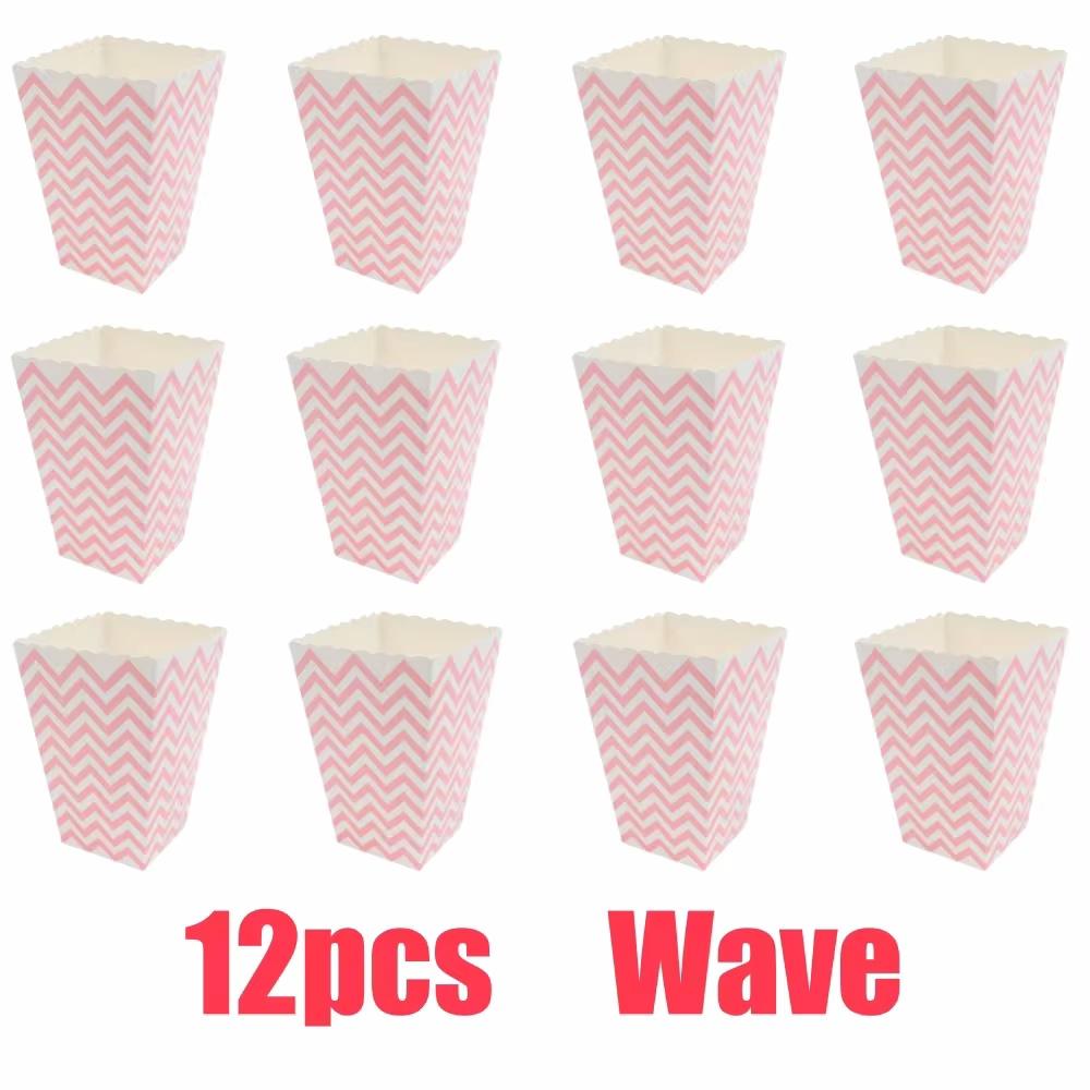 12pcs Cartoon Dinosaur Popcorn Box Candy Biscuit Packaging Bag For Birthday Party Decoration Cookie Animal Boxes Easter Gift