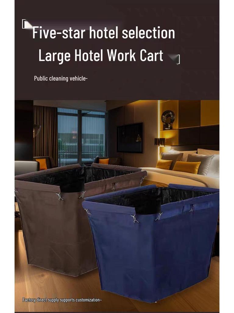 Hotel Linen Cart with Oxford Cloth Bag for Room and Cleaning Services