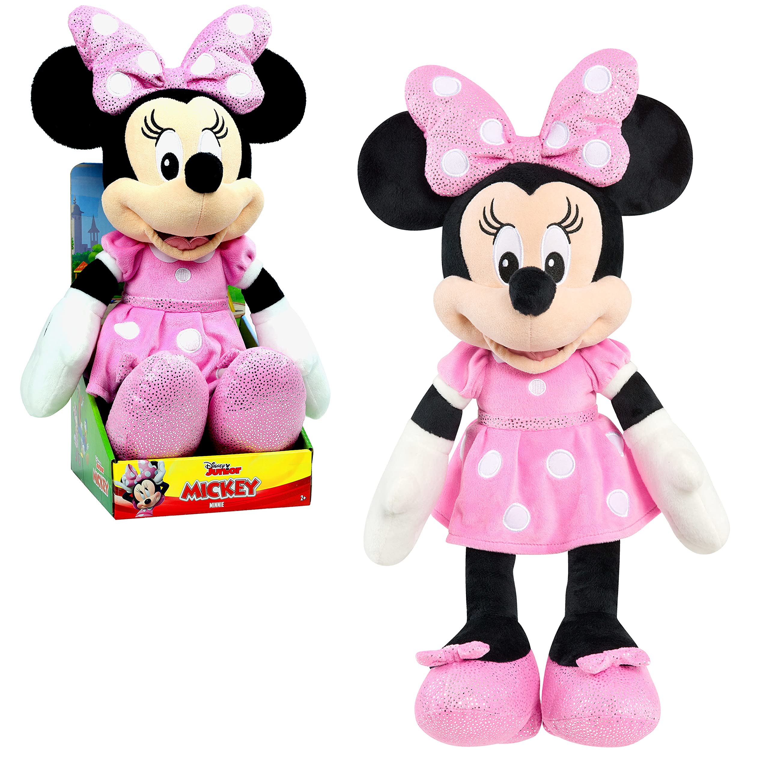 

Disney Junior Mickey Mouse Large Plush Minnie by Just Play 19-inch Mouse,
