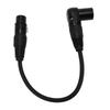 XLR Microphone Extension Cable Adapter 90 Degree XLR Male to Female 3 Pin Mic Cord for Speakers Stud