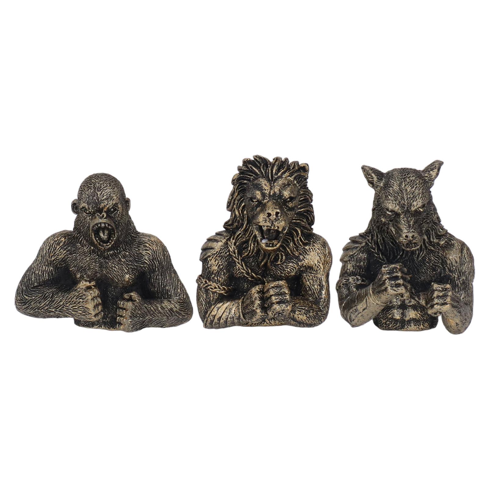 3Pcs Car Vent Clips Fighting Animal Figurine Style Durable Resin Easy Installation Air Vent Clips for Car Air Vent
