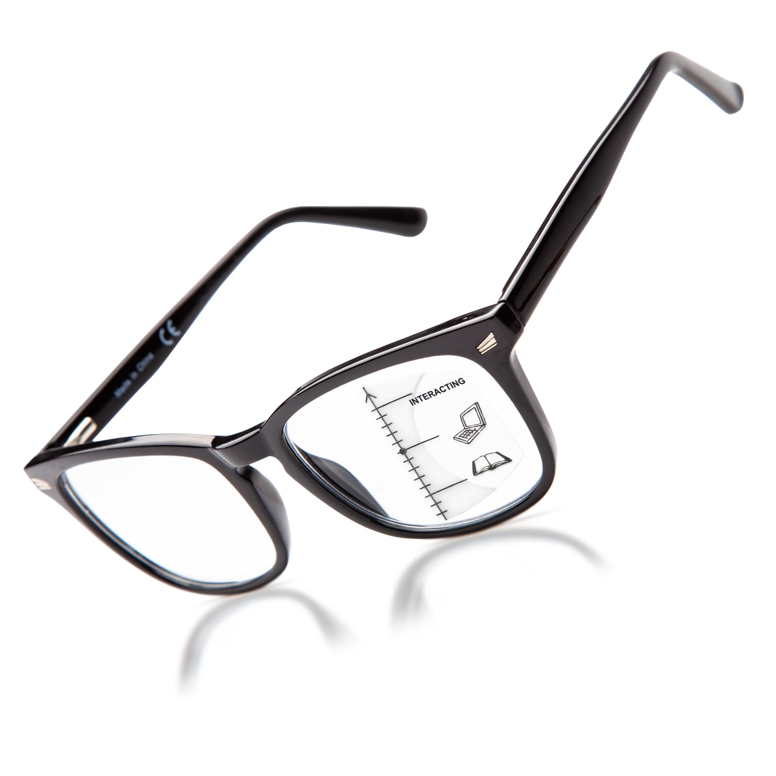 

Бифокальные очки для чтения, прогрессивные, роскошные, для синего света, бифокальные очки TR [JO], мультифокальные, стильные, мужские, режущие, очки, 90, материал 1,50 чёрный