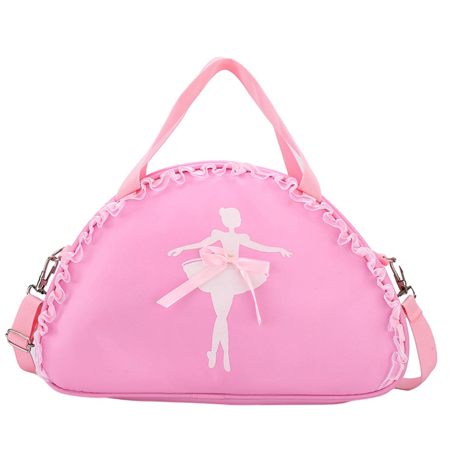 

Сумка для балета, милая сумочка с кружевами-рюшами, водонепроницаемая принцессная сумка через плечо для женщин и девочек, рюкзак для латиноамериканских танцев розовый