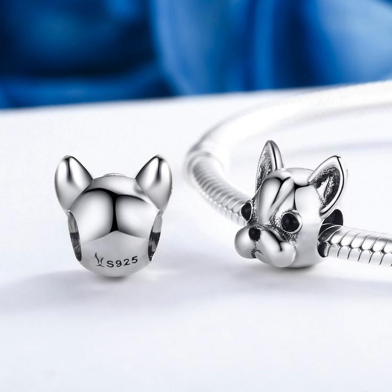 BAMOER 925 Sterling Silver Pet Animal Pendant Charm for Snake Bracelet or Necklace DIY Jewelry Making SCC1681