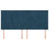 Exclusive House - Dark Blue Headboard 160 X 5 X 118/128 Cm Velvet