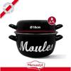 Marmite a moule - MENASTYL - 3645563 - En acier émaillé - Noir - 18 cm - Avec écritures - Tous feux dont induction