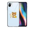 TOPLBPCS Cute Rilakkuma Tempered Glass Phone Shell Case For Xiaomi Redmi 11 Lite Pro Ultra 10T 10 9 8 Cc Se Cover Silicone Cases