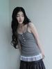 Eogeulliswedou Checkered Lace Sleeveless (Black)