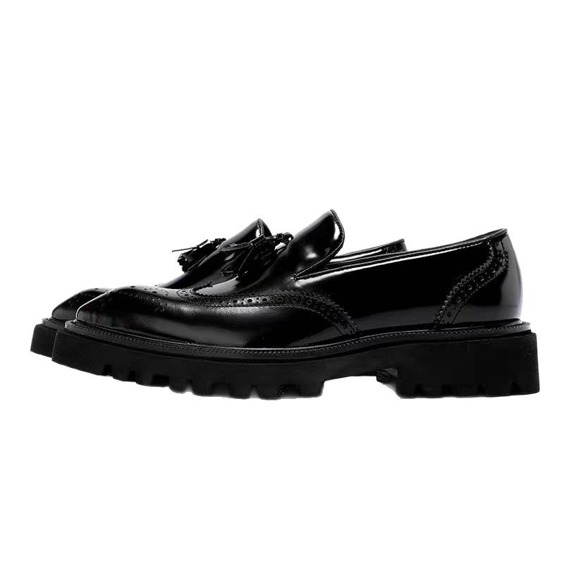 Pánské Brogue Mokasíny Plus Size - Britský Business Střapcové Nazouvací Ležérní Kožené Boty, Korejský Styl.