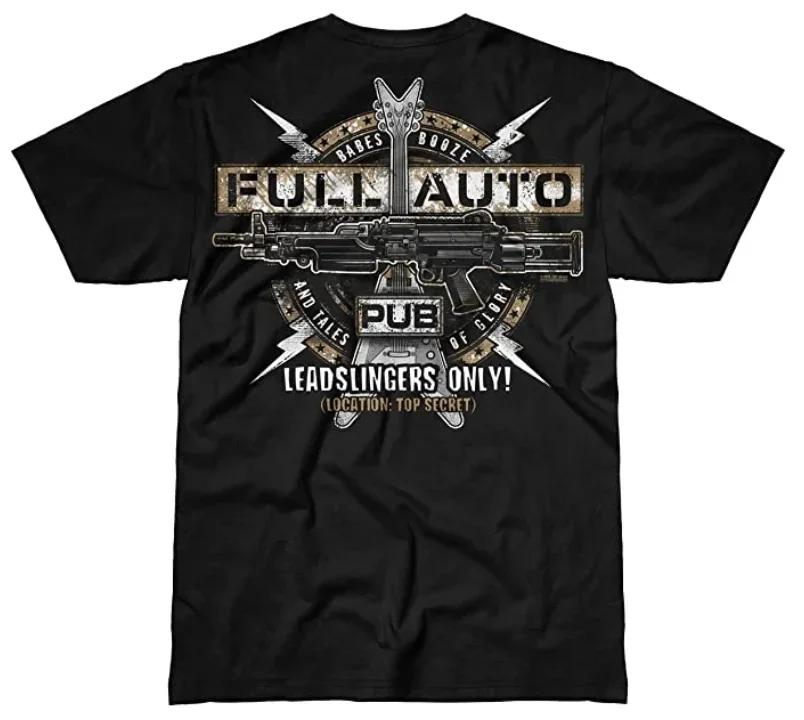 

Full Auto Pub. Military grunt Machine Gun Guitar T-Shirt 100% Cotton O-Neck Summer Short Sleeve Casual Mens T-shirt Size S-3X... S разноцветный