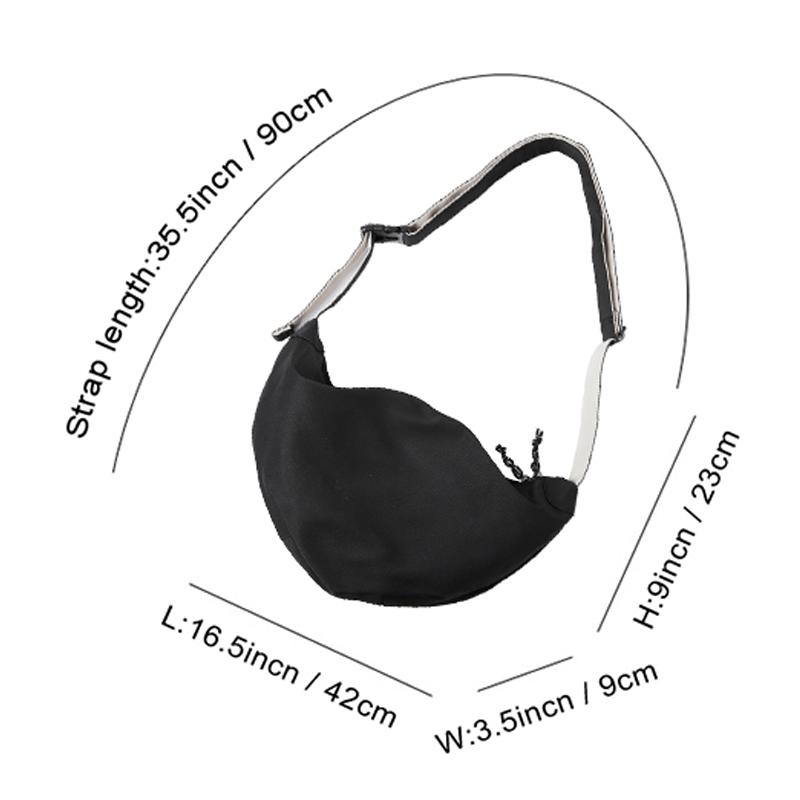 

Повседневная нейлоновая сумка-хобо через плечо для женщин на молнии, водонепроницаемая сумка на плечо, дорожная сумка-полумесяц для женщин