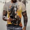 Funny Animal 3D Print T-Shirts Hip Hop Short Sleeve Oversized Men's T-shirts
