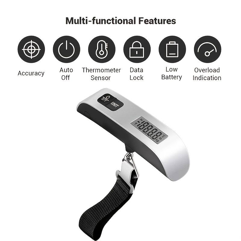 Digital Electronic Portable Luggage Scale 110lb/50kg LCD Display Travel Suitcase Hanging Balance Weighing Scale