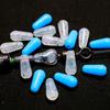 50Pcs/lot Anti-winding Rubber Space Bean High Quality Sea Carp Fly Fishing Blue Rubber Oval Stopper Fishing Float Fishing Bobber