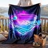 Warme Flanelldecke mit Rocket League Muster, Leichte, bequeme Überwurfdecke für Bett und Sofa